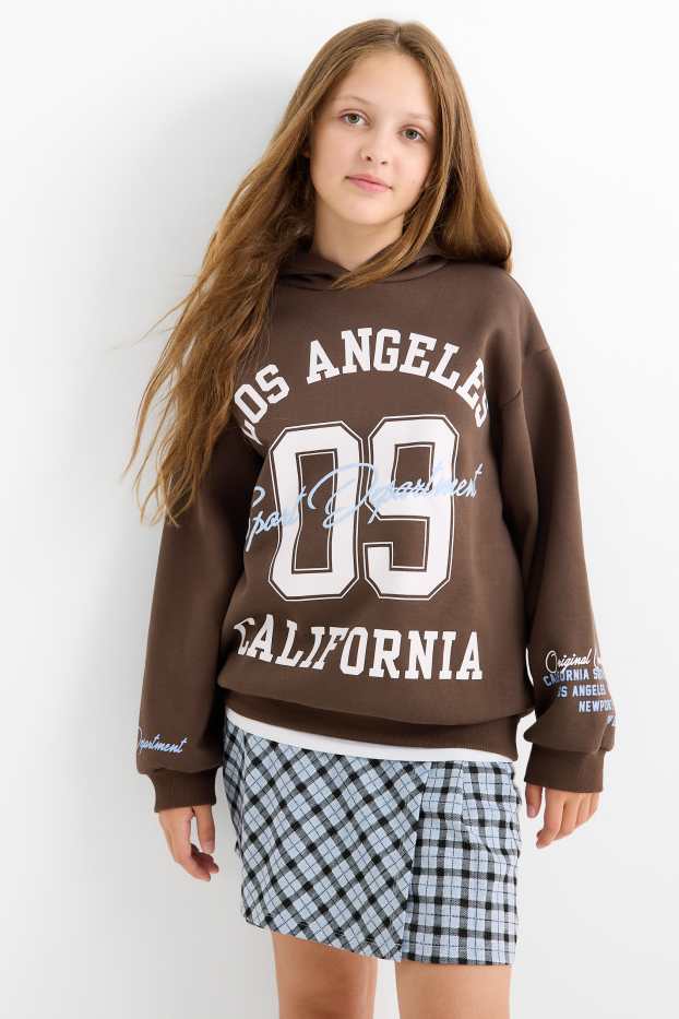 Copii - Fete - Los Angeles - hanorac - maro închis