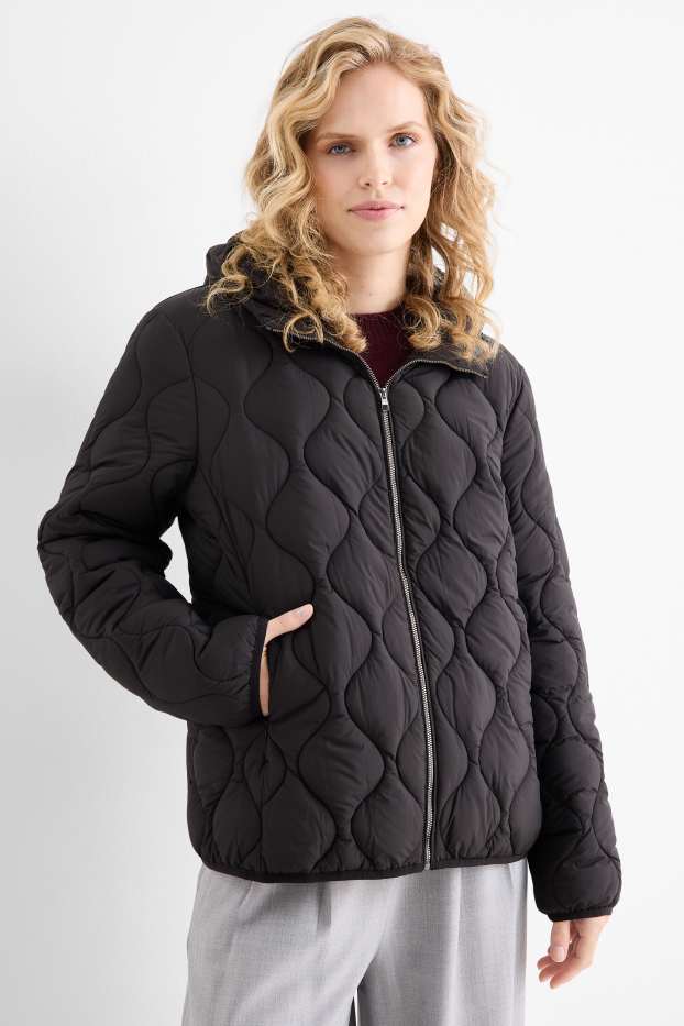 Femmes - Doudoune à capuche - noir