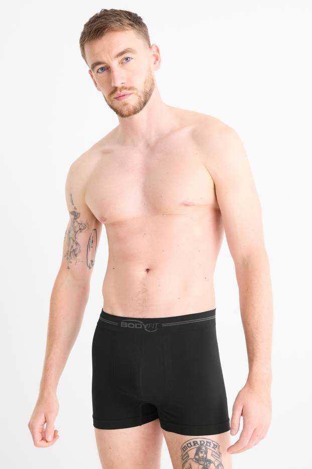 Home - Paquet de 7 - calçotets trunk - sense costures - negre