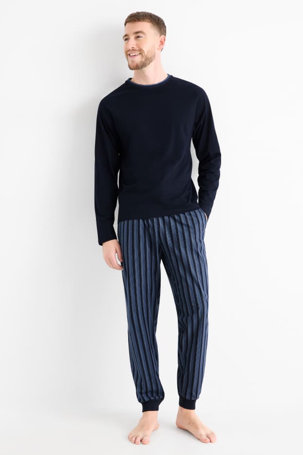 Herren - Pyjama - dunkelblau