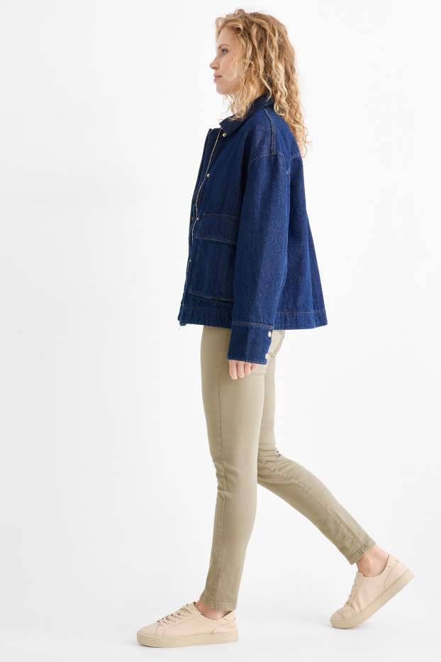 Femmes - Jegging jean - high waist - beige clair