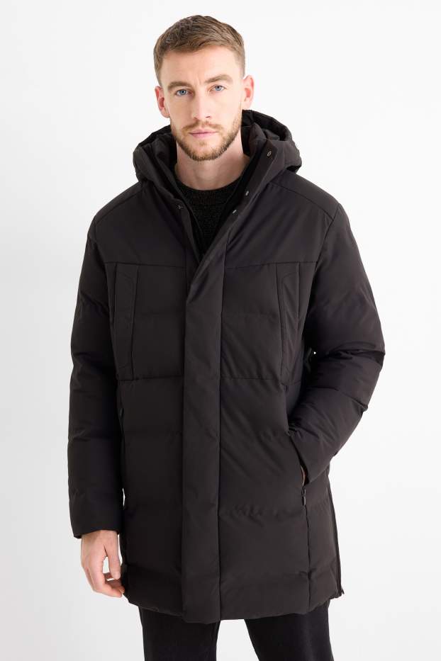 Heren - Parka met capuchon - winter - waterafstotend - zwart
