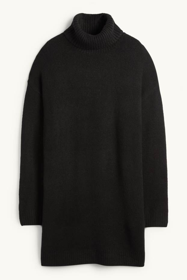 Women - Knitted dress - black