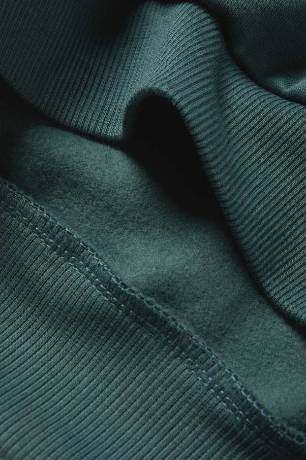 Děti - chlapci - Dinosaurus - mikina s kapucí - tmavozelená