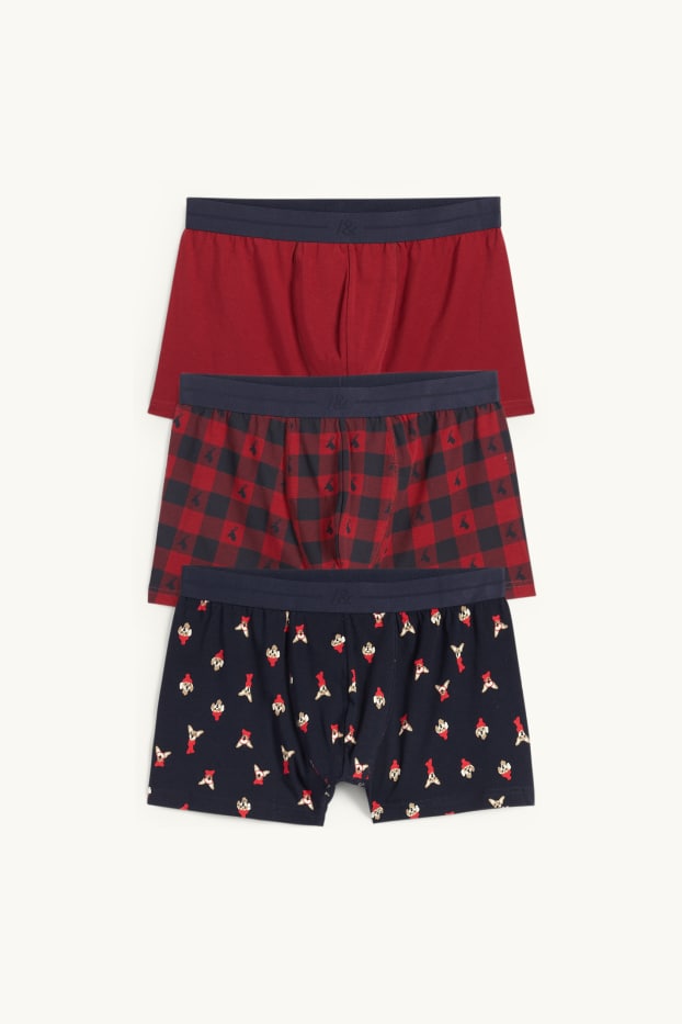 Hommes - Lot de 3 - boxers de Noël - bleu foncé
