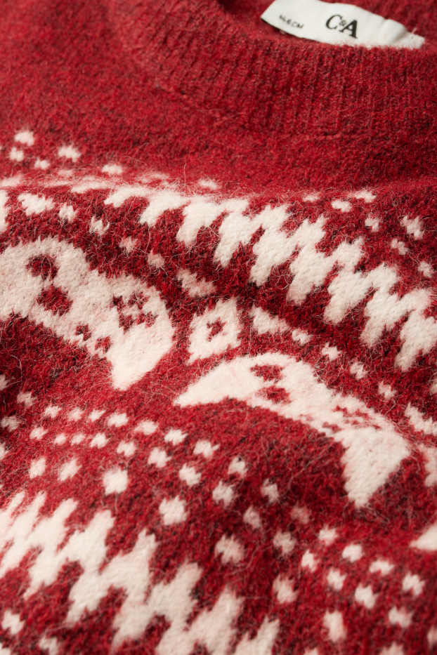 Kinderen: jongens - Gaming-controller - trui - met patroon - rood