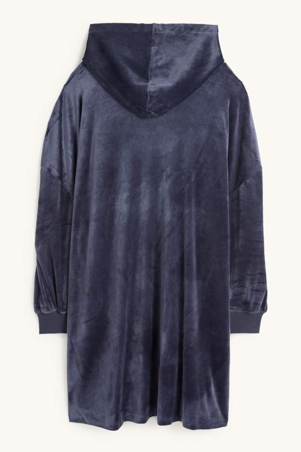 Donna - Copertina con cappuccio - blu scuro