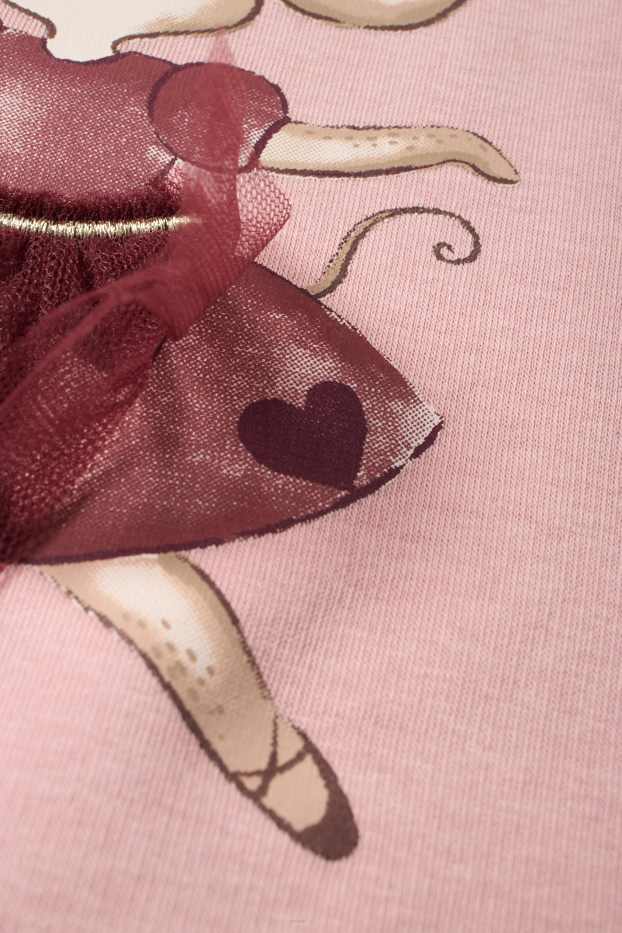 Bébés filles - Lot de 3 - ballerine et cœur - sweat bébé - rose