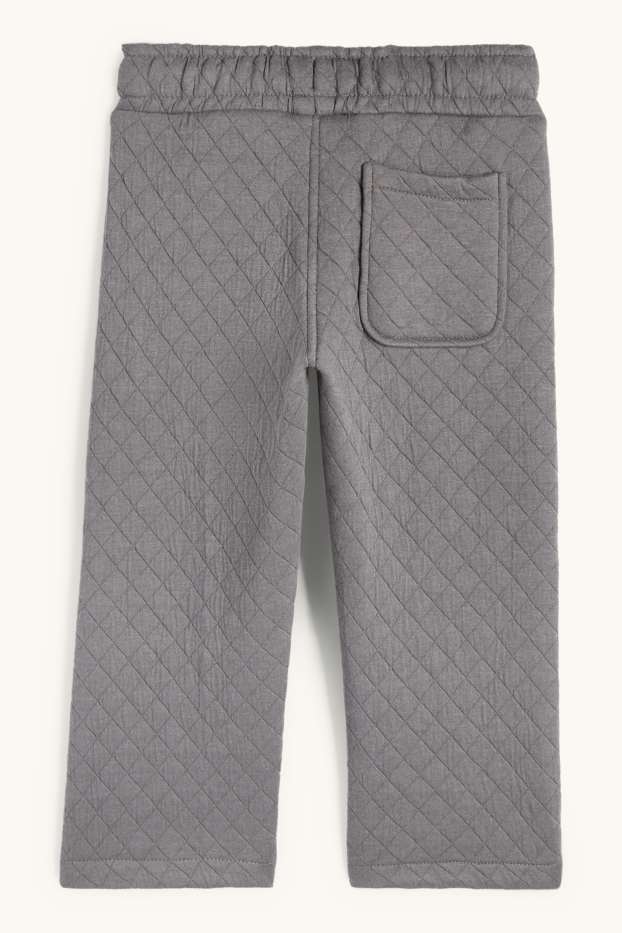 Copii - Băieți - Pantaloni de trening matlasați - gri închis