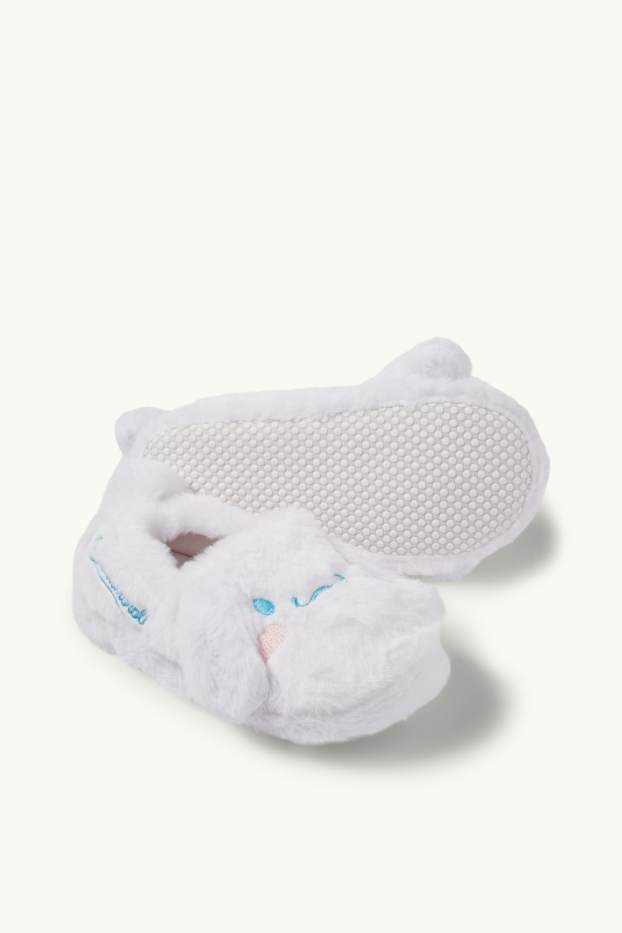 Děti - dívky - Cinnamoroll - domácí obuv - bílá