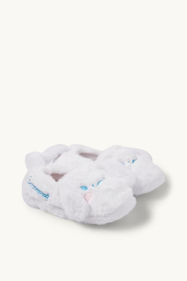 Děti - dívky - Cinnamoroll - domácí obuv - bílá