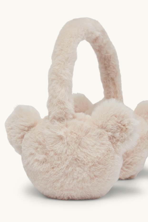 Enfants filles - Teddy bear - chauffe-oreilles - blanc crème