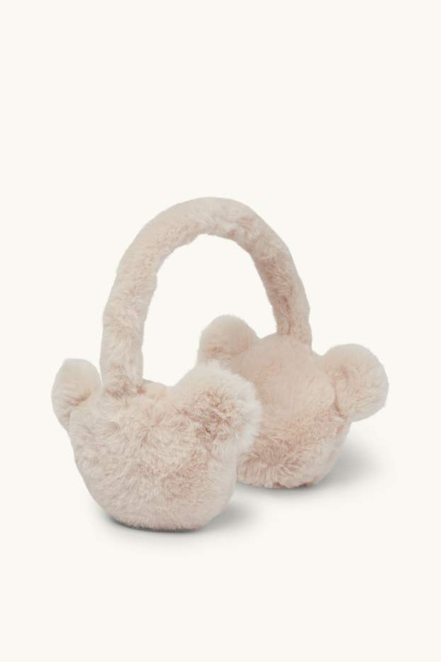 Enfants filles - Teddy bear - chauffe-oreilles - blanc crème
