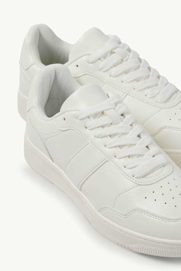 Damen - Sneaker - Lederimitat - weiß