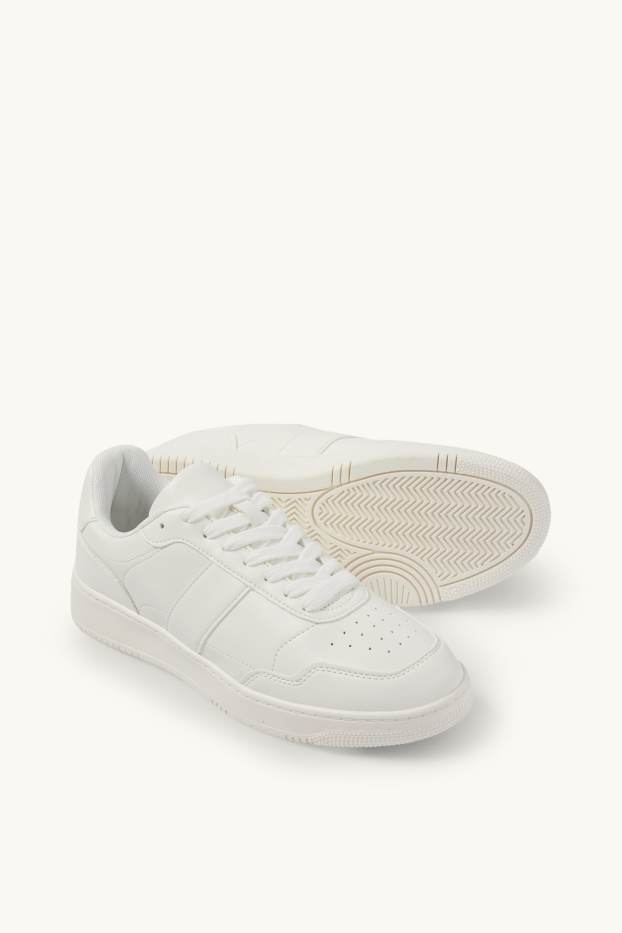 Damen - Sneaker - Lederimitat - weiß