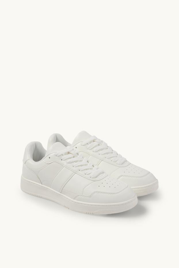 Damen - Sneaker - Lederimitat - weiß