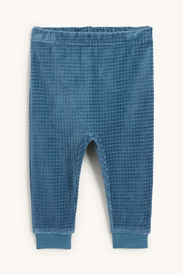 Baby: jongens - Knabbel & Babbel - baby-winterpyjama - 2-delig - mintgroen