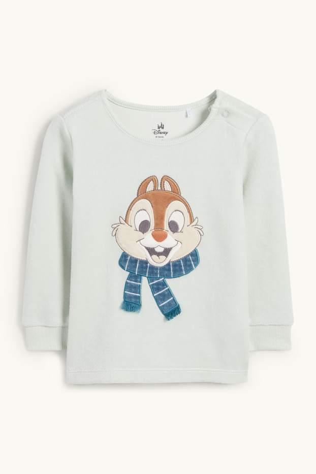 Baby: jongens - Knabbel & Babbel - baby-winterpyjama - 2-delig - mintgroen