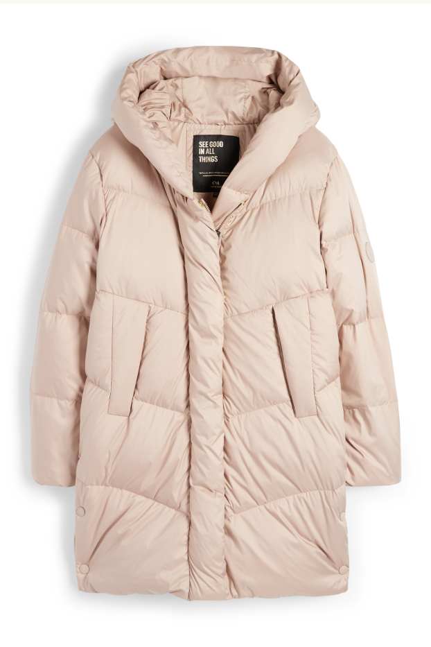 Enfants filles - Doudoune à capuche - beige clair