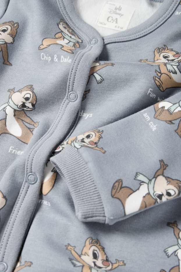 Unisex - Chip i Dale - piżama niemowlęca - z pluszowym podszyciem - szary