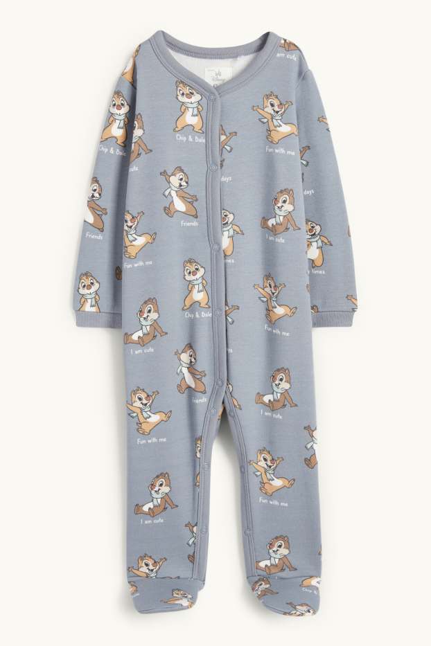 Unisex - Chip i Dale - piżama niemowlęca - z pluszowym podszyciem - szary