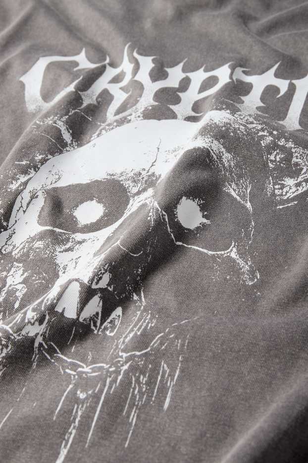 Heren - Longsleeve - relaxed fit - grijs