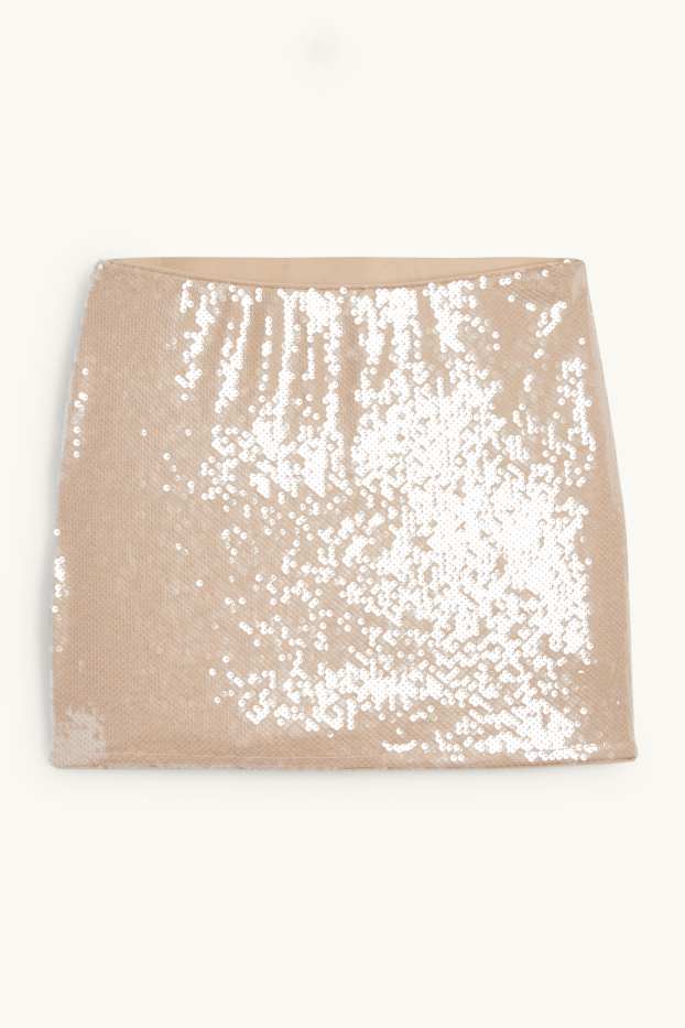 Dámské - Pajetková minisukně - béžová