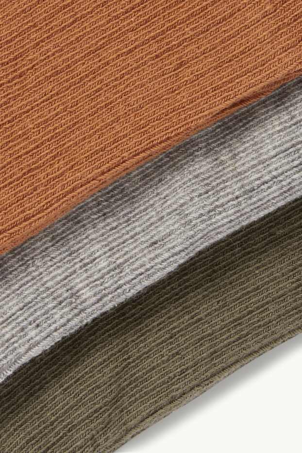 Baby: jongens - Set van 3 - babymaillot - geribd - bruin / groen