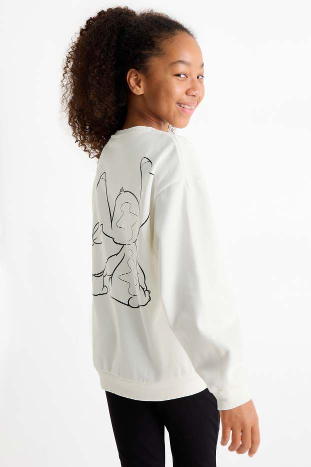Enfants filles - Lilo & Stitch - sweat - blanc