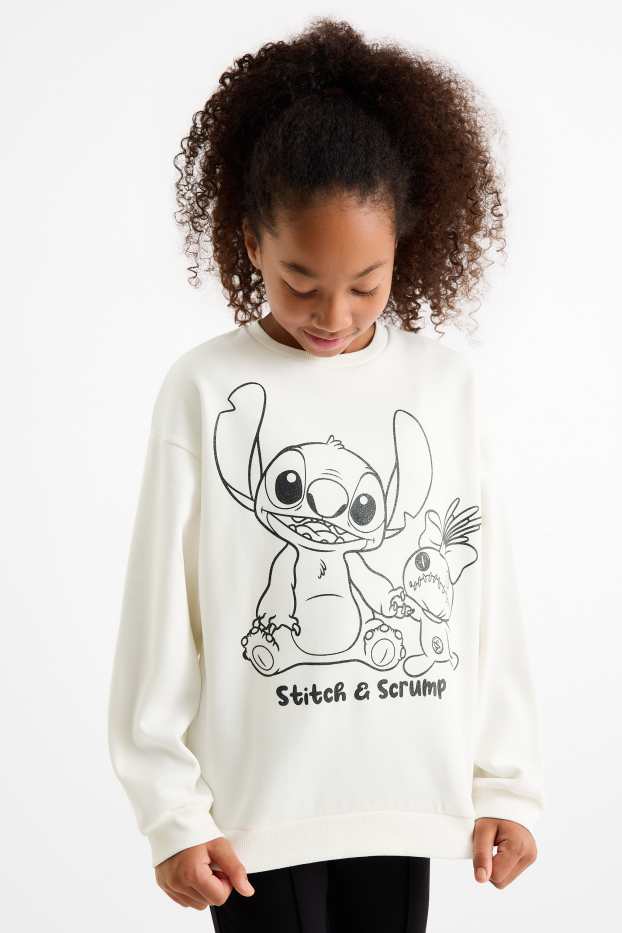 Enfants filles - Lilo & Stitch - sweat - blanc