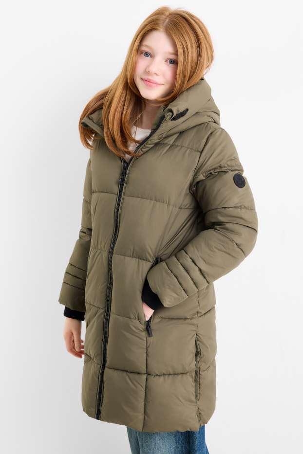 Nena - Jaqueta embuatada amb caputxa - verd fosc