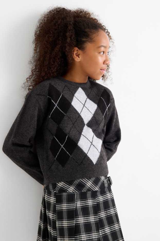 Nena - Jersei - de quadres - negre/blanc