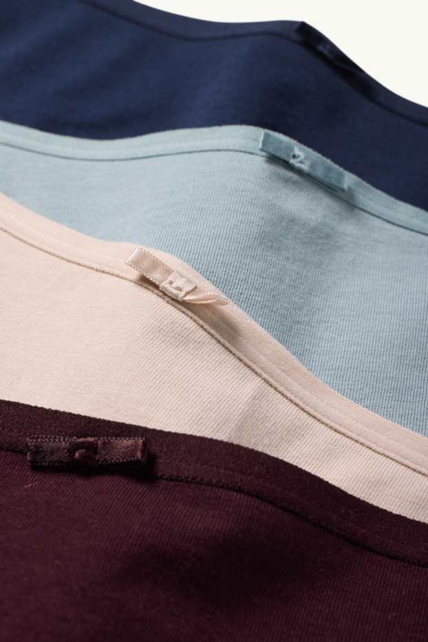 Dames - Set van 4 - slip - donkerrood