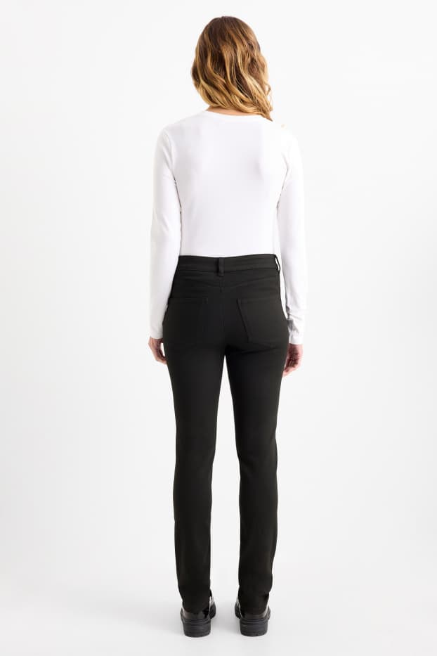 Dámské - Slim jeans - high waist - černá