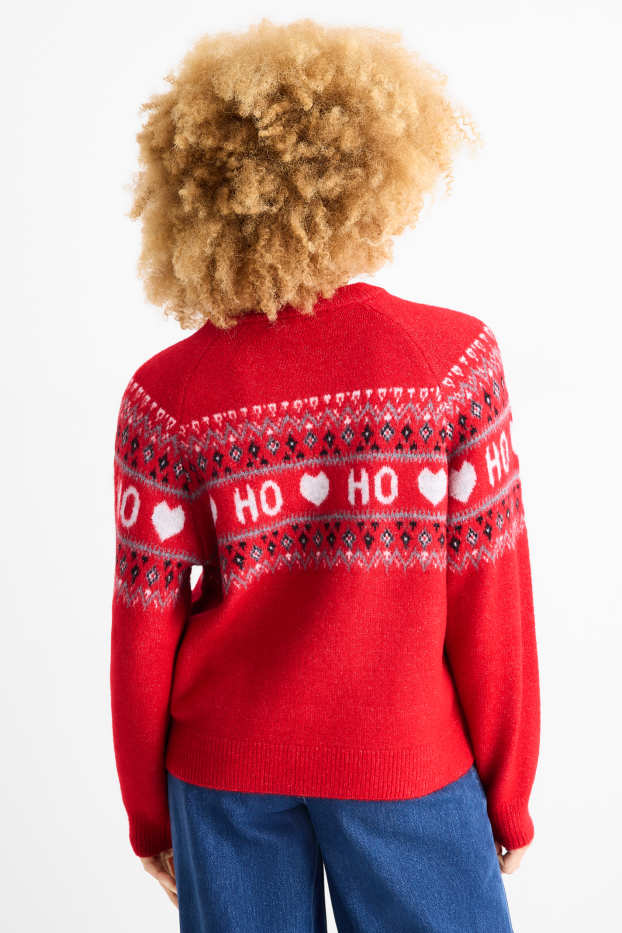 Women - Christmas jumper - Ho Ho Ho - red