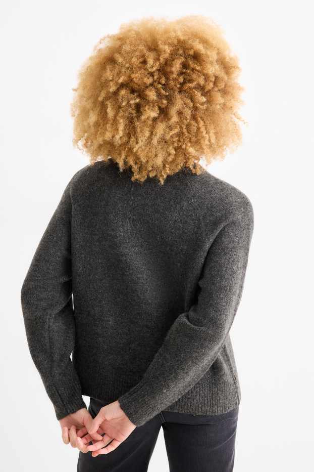 Women - Christmas jumper - sausage dog - dark gray