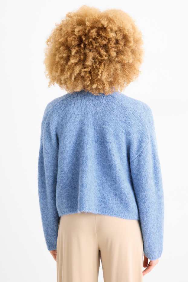 Dames - Gebreid vest - lichtblauw