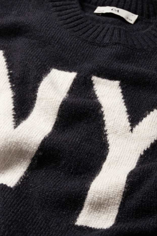 Enfants filles - New York - pull - bleu foncé