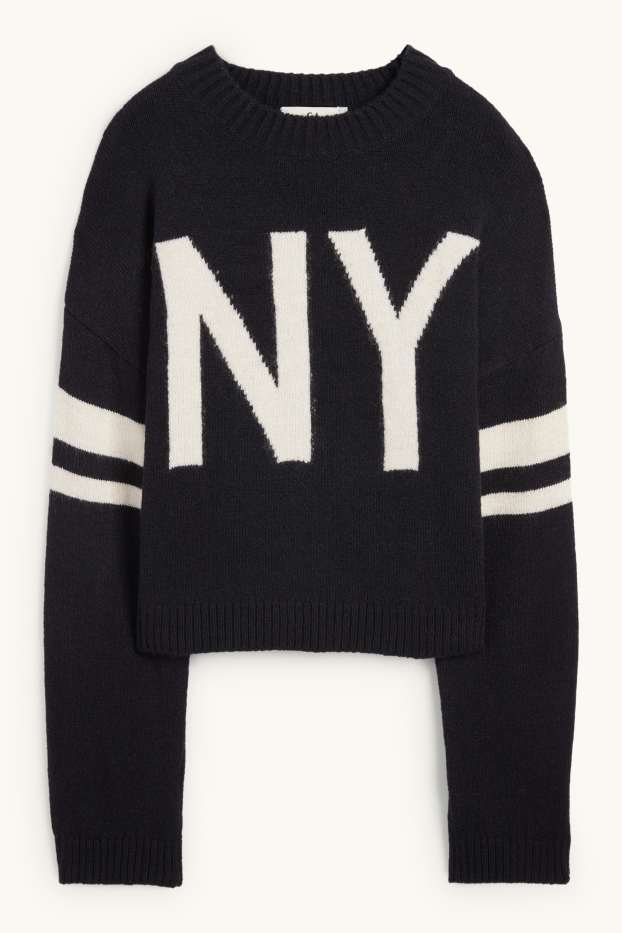 Enfants filles - New York - pull - bleu foncé