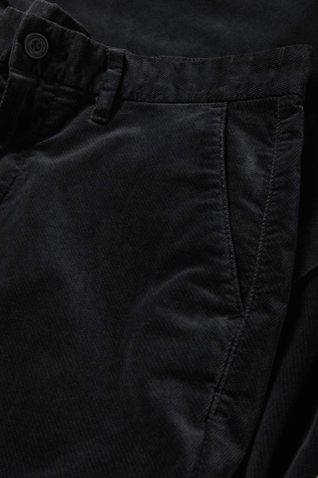 Hommes - Chino - regular fit - finition texturée - noir