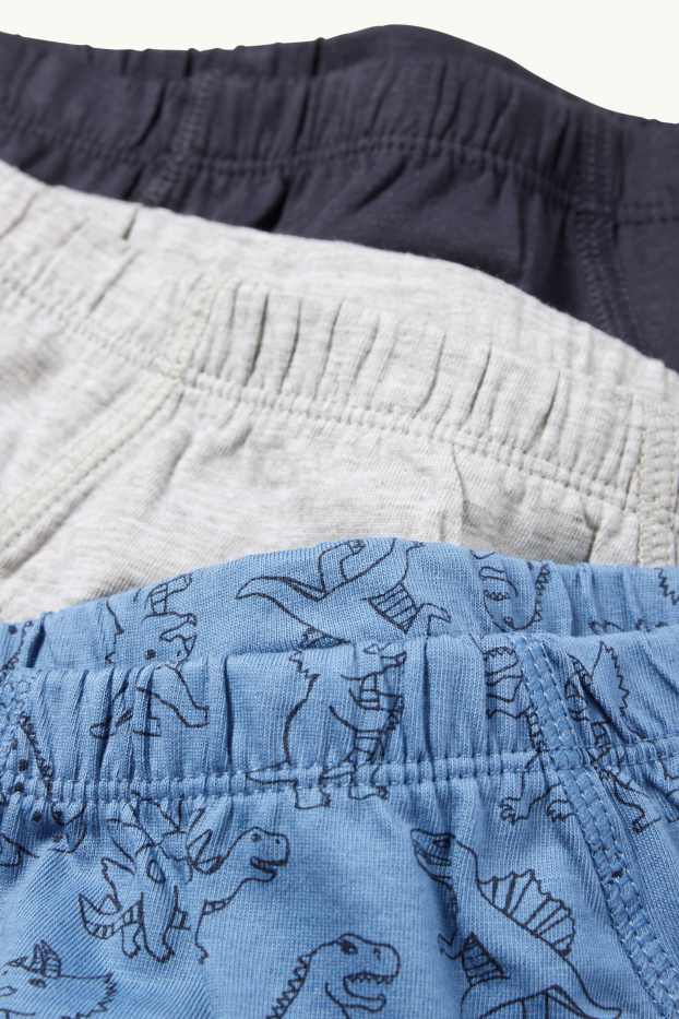 Děti - chlapci - Multipack 8 ks - motivy dinosaurů - slipy - tmavomodrá