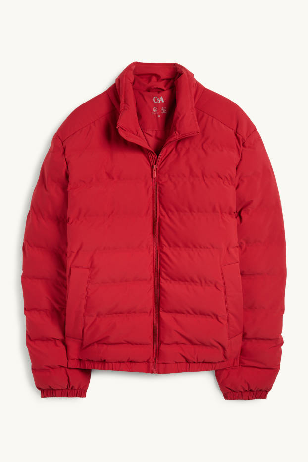 Heren - Gewatteerde jas - waterafstotend - rood