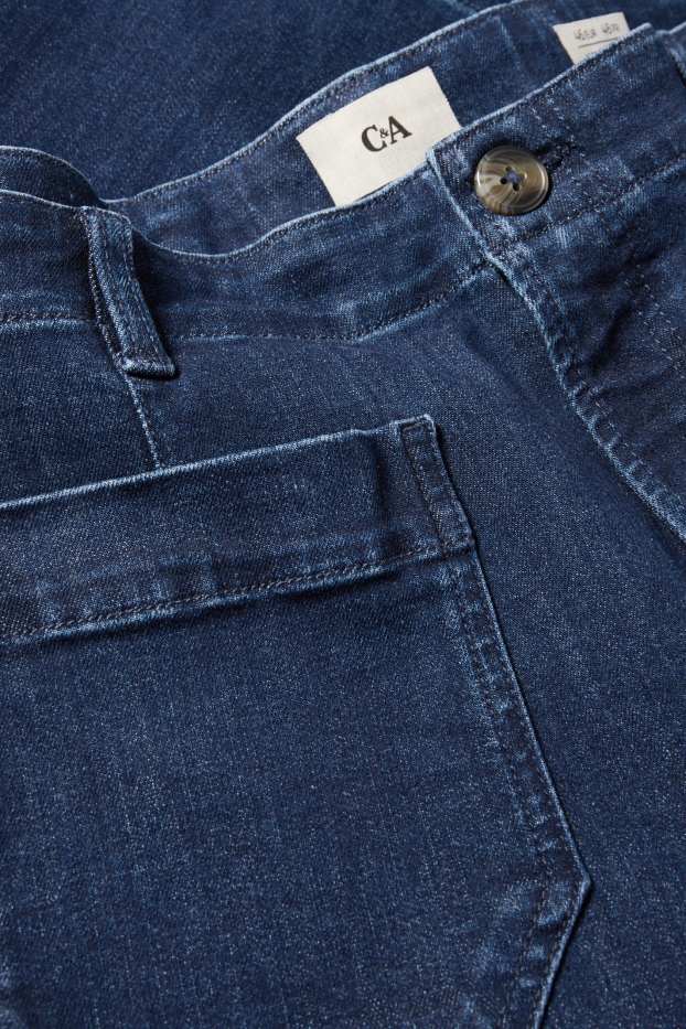 Femmes - Wide leg jean - high waist - jean bleu foncé