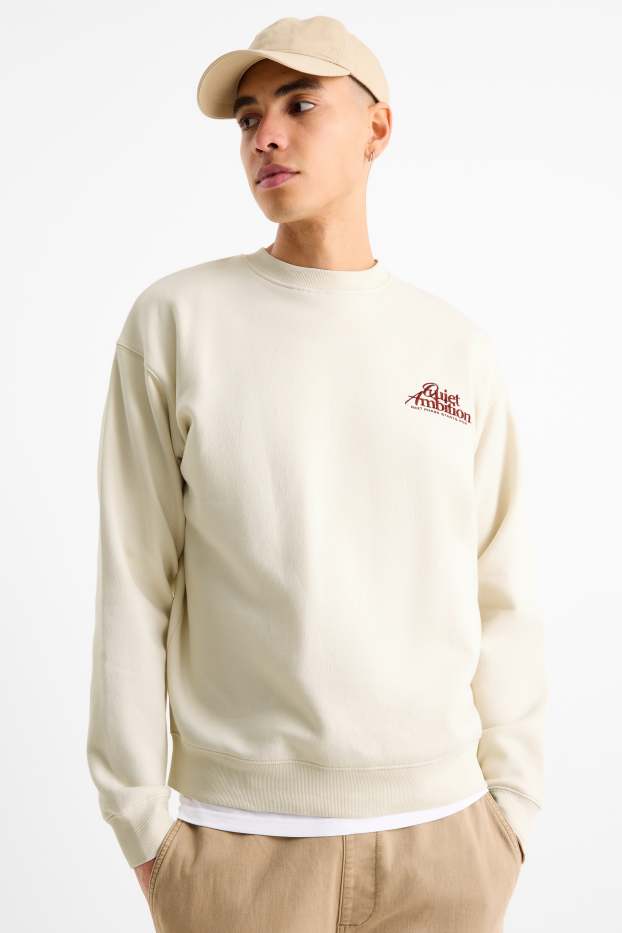 Bărbați - Bluză de molton - crem