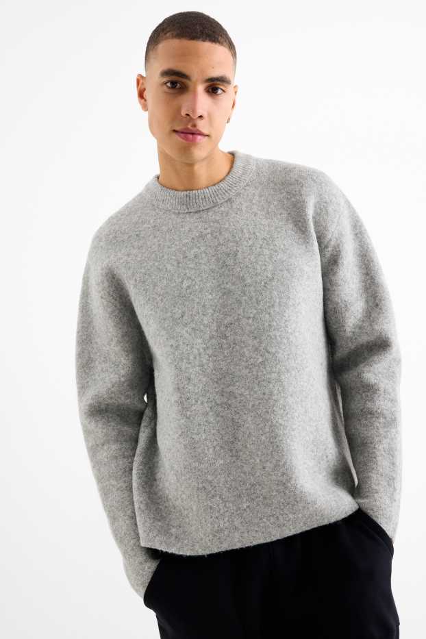 Uomo - Maglione - grigio chiaro melange