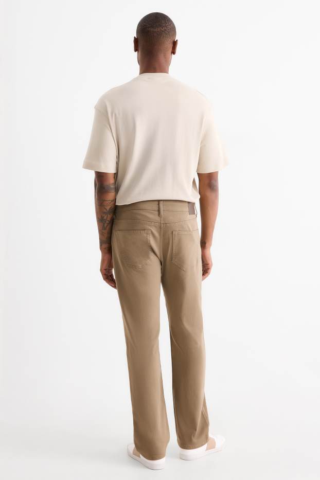 Hommes - Pantalon chaud - regular fit - beige