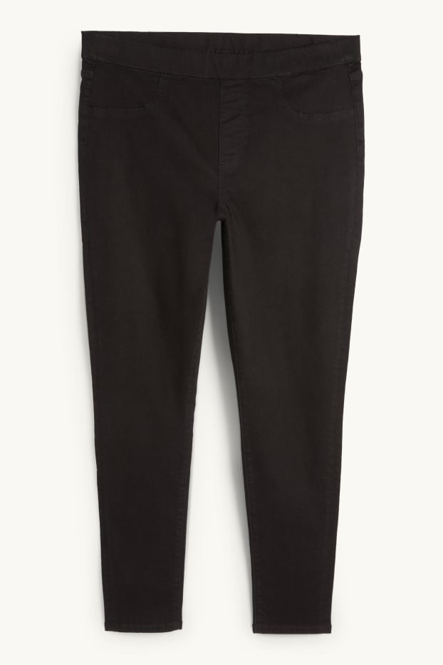 Damen - Jegging Jeans - Mid Waist - schwarz