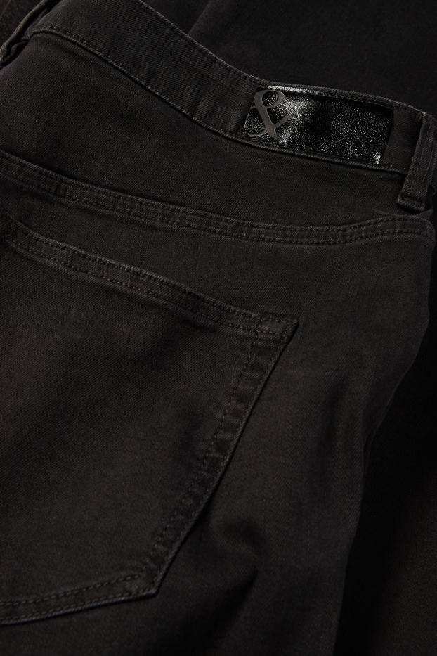 Donna - Jeans svasati - vita alta - nero