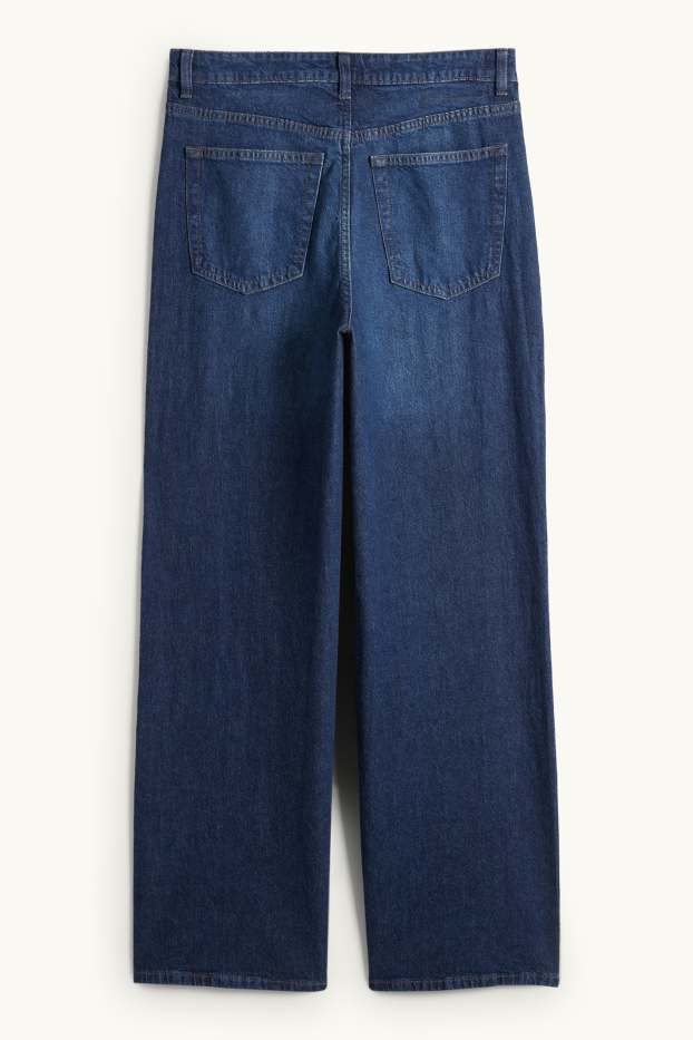 Femmes - Wide leg jean - high waist - jean bleu