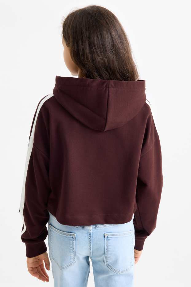 Enfants filles - NYC - ensemble - sweat à capuche et haut - 2 pièces - bordeaux